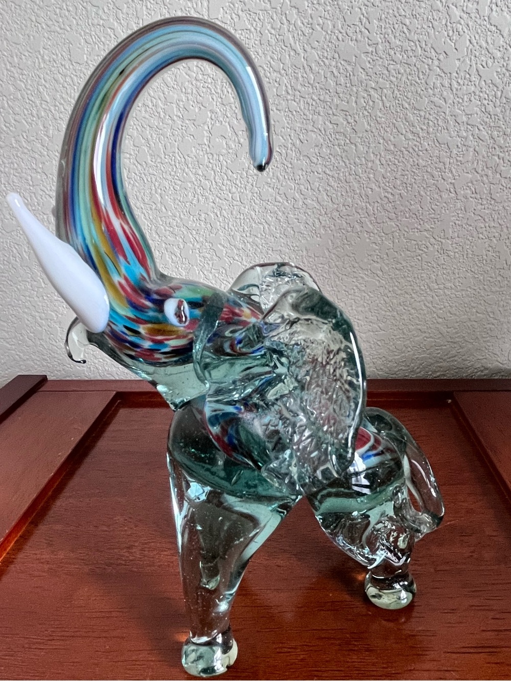 Murano Barovier Handblown Glass Art Elephant Figurine 6 1/2” tall
